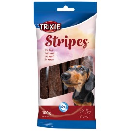 Trixie Stripes, recompense cu vită pentru câini, 100 g (10 bucăți)