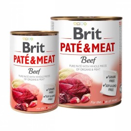 Brit Pate & Meat, pate cu vită și curcan pentru câini, 800 g