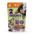 2 Friends with Beef, cu vită pentru pisici, 85 g