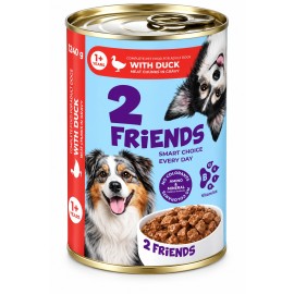 2 Friends with Duck, cu rață pentru câini, 1240 g