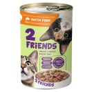 2 Friends with Fish, cu pește pentru pisici, 400 g