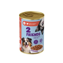 2 Friends with Turkey, cu curcan pentru câini, 1240 g