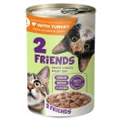 2 Friends with Turkey, cu curcan pentru pisici, 400 g