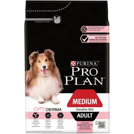 Pro Plan Medium Adult Sensitive Skin, cu somon pentru câini, 18 kg