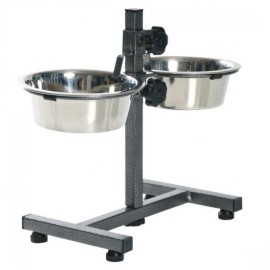 Suport cu boluri din metal pentru câini 1,8 l