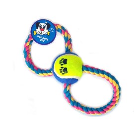 Jucărie din frânghie cu minge D-6 cm, L-25 cm, 134 g