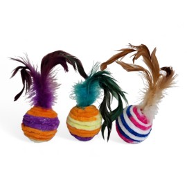 Jucărie "Minge cu pene", 5 cm