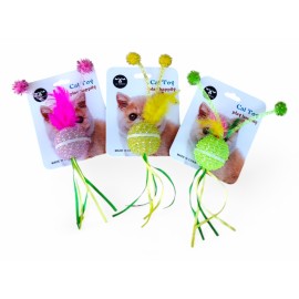 Jucărie "Minge cu sclipici și panglici", 23 cm