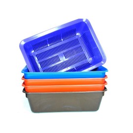 Litieră (adâncă) cu plasă 