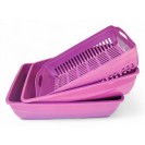 Litieră 3-in-1 pentru pisici, 50x40x14 cm