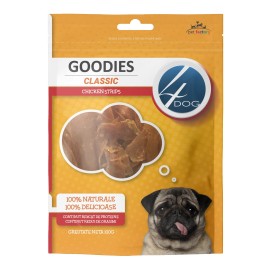 4DOG Goodies Classic Chicken Strips, recompense pentru câini, 100 g