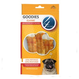 4DOG Goodies Classic Large Bone With Chicken, recompense pentru câini, 120 g