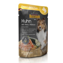 Belcando Huhn, cu pui, orez, morcovi și dovlecei pentru câini, 300 g