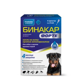 Binacar Forte (2 ml) picături pentru câini de rasă mare (1 fiolă)