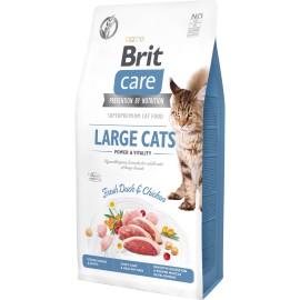 Brit Care Large Cats Power&Vitality, cu rață și pui pentru pisici, 1 kg (la cântar)