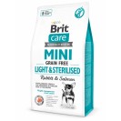 Brit Care Light&Sterilised, cu iepure și somon pentru câini, 7 kg