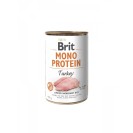 Brit Mono Protein Turkey, pate cu curcan pentru câini, 400 g