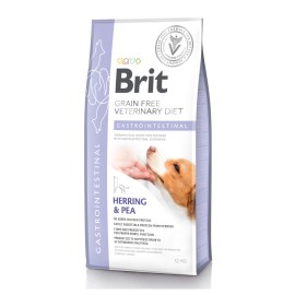 Brit Grain-Free Veterinary Diet Gastrointestinal, cu  hering și mazăre pentru câini, 12 kg