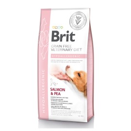 Brit Grain-Free Veterinary Diet Hypoallergenic, cu somon și mazăre pentru câini, 12 kg