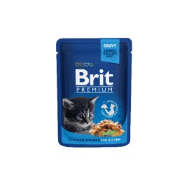 Brit Premium for Kitten, cu bucăți de pui pentru motănei, 100 g