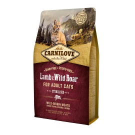Carnilove Lamb & Wild Boar, cu miel și mistreț pentru pisici, 2 kg