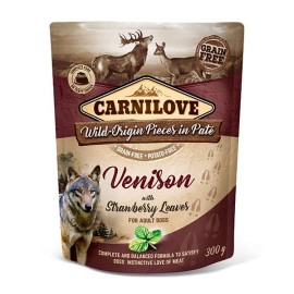 Carnilove Venison with Stranberry Leaves, pate cu cerb și frunze de căpșuni pentru câini, 300 g