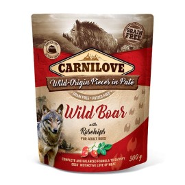 Carnilove Wild Boar with Rosehips, pate cu mistreț și măceșe pentru câini, 300 g