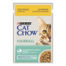 Cat Chow Hairball,  cu pui și fasole verde în jeleu pentru pisici, 85 g