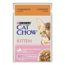 Cat Chow Kitten, cu curcan și dovlecei în jeleu pentru motănei, 85 g