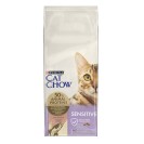 Cat Chow Sensitive, cu pui și somon pentru pisici, 15 kg