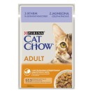 Cat Chow Adult 1+, cu miel și fasole verde în jeleu pentru pisici, 85 g