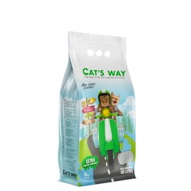 Cat's Way Aloe Vera, așternut igienic pentru pisici (bentonită), 5 L (granule mari)