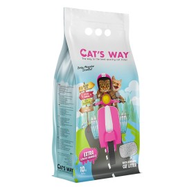 Cat's Way Baby Powder, așternut igienic pentru pisici (bentonită), 10 L (granule mari)