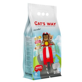 Cat's Way Unscented (Natural), așternut igienic pentru pisici (bentonită), 10 L (granule mari)