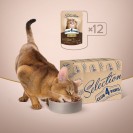 Club 4 Paws Selection Slices with Atlantic Herring & Baltic Herring, cu hering în jeleu pentru pisici, 80 g (12 bucăți)