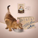 Club 4 Paws Selection Slices with Rabbit & Turkey, cu iepure și curcan în sos pentru pisici, 80 g (12 bucăți)