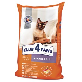 Club 4 Paws Indoor 4 in 1, cu pui pentru pisici, 1 kg (la cântar)