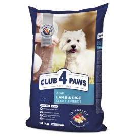 Club 4 Paws Lamb&Rice Small Breeds, cu miel și orez pentru câini, 14 kg