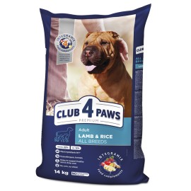 Club 4 Paws Adult Lamb&Rice All Breeds, cu miel și orez pentru câini, 1 kg (la cântar)