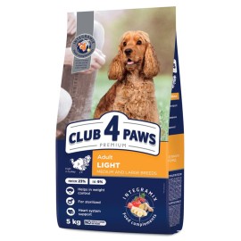 Club 4 Paws Light Medium and Large Breeds, cu curcan pentru câini, 5 kg