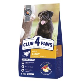 Club 4 Paws Light for Small Breeds, cu curcan pentru câini, 5 kg