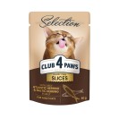 Club 4 Paws Selection Slices with Atlantic Herring & Baltic Herring, cu hering în jeleu pentru pisici, 80 g (12 bucăți)