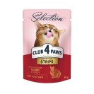 Club 4 Paws Selection Strips with Rabbit, cu iepure în sos pentru pisici, 85 g (12 bucăți)