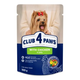 Club 4 Paws With Chicken, cu pui pentru câini (jeleu), 100 g 
