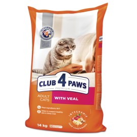 Club 4 Paws With Veal, cu vițel pentru pisici, 1 kg la cântar