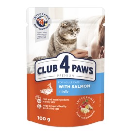 Club 4 Paws With Salmon, cu somon în sos pentru pisici, 85 g