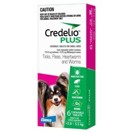 Credelio Plus 112,5 mg pentru câini 2,8-5,5 kg (1 tabletă)