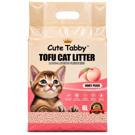 Cute Tabby Honey Peach (Tofu), așternut igienic pentru pisici, 6 L