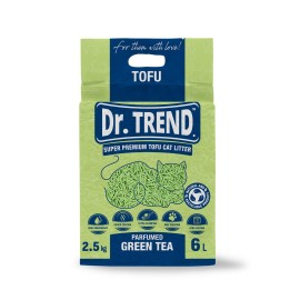 Dr. Trend Tofu Green Tea, așternut igienic pentru pisici, 6 L (2,5 kg)