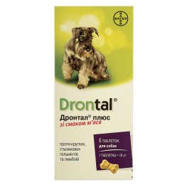 Drontal Plus pentru câini până la 10 kg (1 pastilă)
